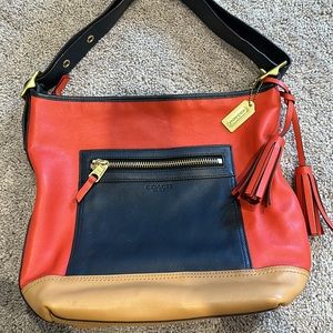Coach Legacy leather color block bag